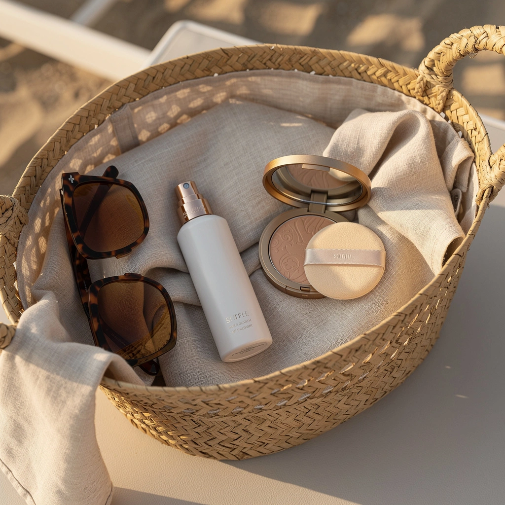 Letni makijaż „No Makeup" z filtrem SPF w roli głównej – jak wyglądać świeżo w upalne dni? 5 Mgiełka SPF i puszka pudru bambusowego.