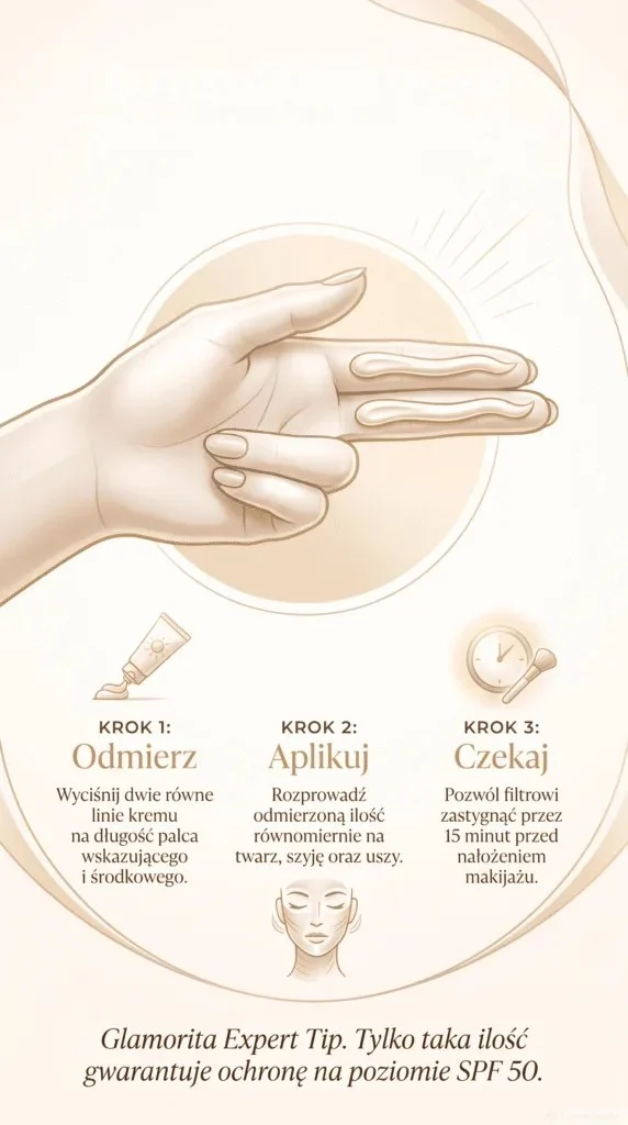 Kupujesz krem z SPF 50 i myślisz, że masz super ochronę, a tu nagle nowe przebarwienia robią się na twarzy? To chyba frustrujące, prawda?
😱 Wina może leżeć w... ilości!Badania pokazują, że większość z nas nakłada o połowę za mało kremu z filtrem. Aby uzyskać ochronę zgodną z deklaracją na opakowaniu, potrzebujesz około 1,25 ml na samą twarz i szyję.Jak to odmierzyć bez wagi kuchennej? 🧪
Wypróbuj Zasadę Dwóch Palców Glamorita:✌️ Krok 1: Odmierz – wyciśnij dwie równe linie kremu na długość palca wskazującego i środkowego.
💆‍♀️ Krok 2: Aplikuj – rozprowadź odmierzoną ilość równomiernie na twarz, szyję oraz uszy.
⏱️ Krok 3: Czekaj – pozwól filtrowi zastygnąć przez 15 minut przed nałożeniem makijażu.💬 A Ty stosujesz tę zasadę każdego dnia, czy nakładasz krem "na oko"? Daj znać w komentarzu! 👇📌 Zapisz ten post, aby pamiętać o prawidłowej aplikacji rano!#spf50 #zasadadwóchpalców #kremzfiltrem #ochronasłoneczna #fotostarzenie #zmarszczki #świadomapielęgnacja #skincarepl #glamorita #zdrowaskora