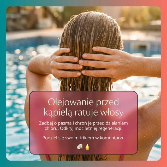 Czy wiesz, że włosy chłoną chlor jak gąbka?
Zanim wskoczysz do basenu albo zanurzysz się w morzu: wykonaj olejowanie włosów.
Tak, serio! Olej tworzy na nich taki niewidzialny płaszcz, który ogranicza szkodliwe działanie chloru i soli. Dzięki temu pasma nie zamieniają się potem w wysuszoną słomę, tylko zostają miękkie i lśniące.Wystarczy kilka kropel oleju kokosowego albo maruli na długościach i końcówkach – efekt od razu jest odczuwalny. No i dobrze nawilżona łuska włosa łatwiej broni się też przed promieniami UV i innymi zniszczeniami.A co Ty robisz, żeby uratować swoje włosy po wakacjach? Masz jakieś swoje triki albo sprawdzone kosmetyki? Daj znać w komentarzu!
Jeśli chcesz poznać więcej sprawdzonych sposobów na ochronę i regenerację suchych włosów po lecie, zajrzyj na Glamorita.pl. Link w bio!